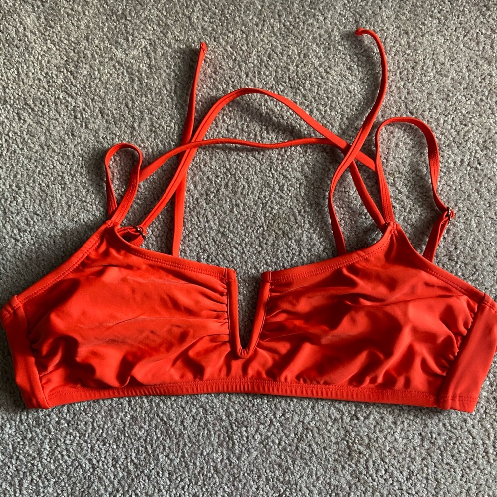 Scarlet red bikini top
